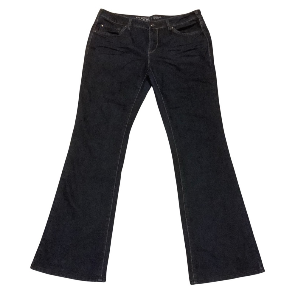 WAREHOUSE ONE DARK WASH MID-RISE BOOTCUT BLUE JEANS/ Size 32